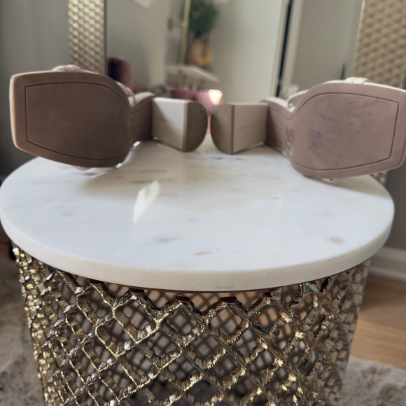 Dolce Vita Women's Cream Square Toe Block Heel Strappy Sandals - Picture 5 of 10